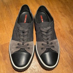 Prada Low-top Suede Sneakers